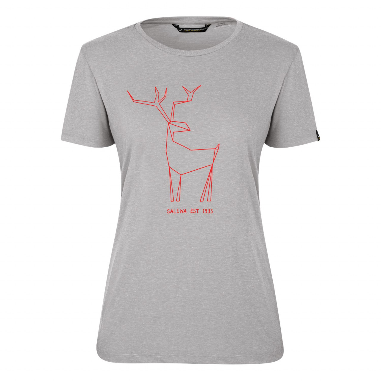 Camisetas Mujer Chile - Salewa Deer Dry Short Sleeve - Gris - NPUV-13627